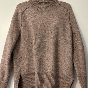 LOFT Speckled Pink Turtleneck Sweater